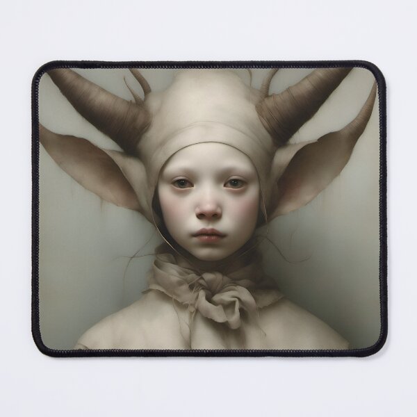 Item preview, Creepy Child with Monstrous Headdress designed and sold by Pixel Press Prints.