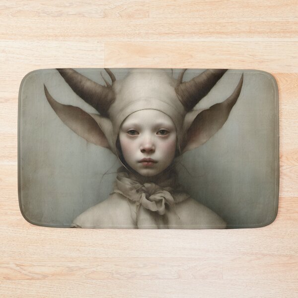 Item preview, Creepy Child with Monstrous Headdress designed and sold by Pixel Press Prints.