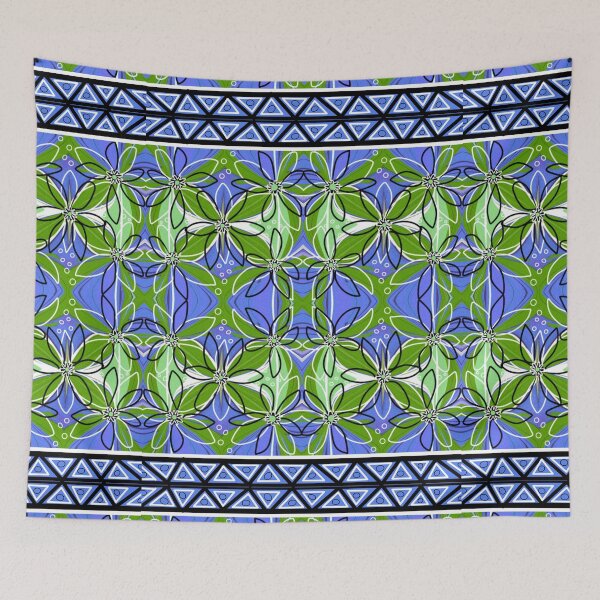 Item preview, Green on blue  designed and sold by Flowersonstuff.