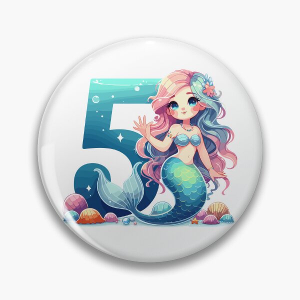 Item preview, 5 years mermaid cute birthday gift designed and sold by Pineapple-Tree.