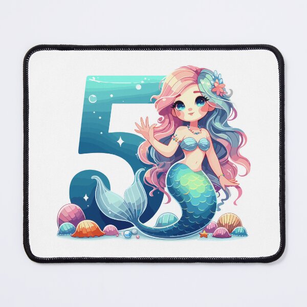 Item preview, 5 years mermaid cute birthday gift designed and sold by Pineapple-Tree.