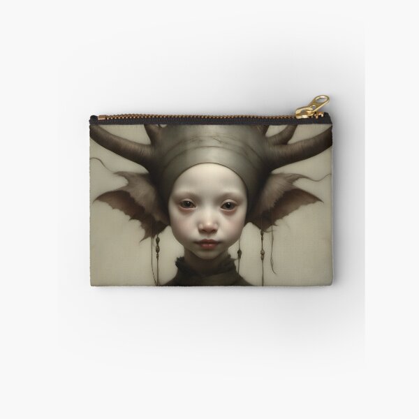 Item preview, Creepy Child with Monstrous Headdress designed and sold by Pixel Press Prints.