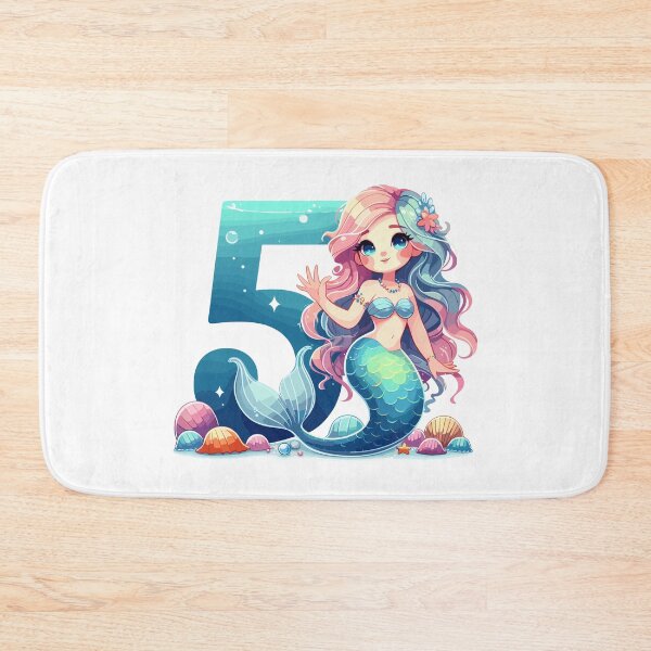 Item preview, 5 years mermaid cute birthday gift designed and sold by Pineapple-Tree.