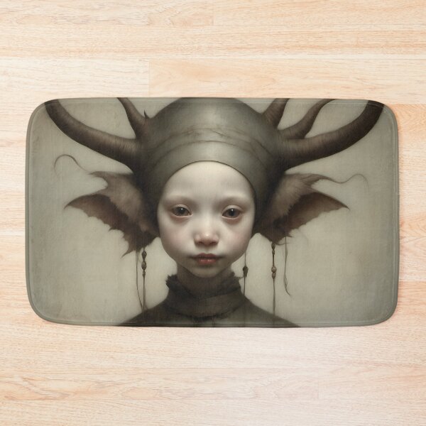 Item preview, Creepy Child with Monstrous Headdress designed and sold by Pixel Press Prints.