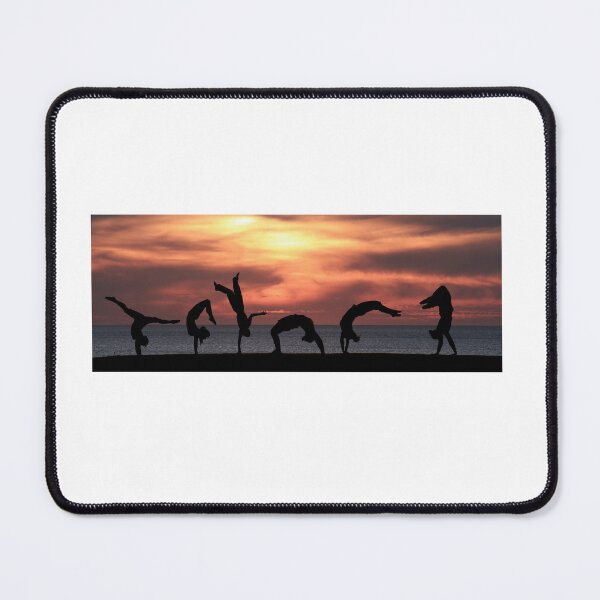 Item preview, People playing and tumbling near the sea as the sun sets designed and sold by Pixelaire.
