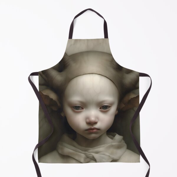 Item preview, Creepy Child with Monstrous Headdress designed and sold by Pixel Press Prints.