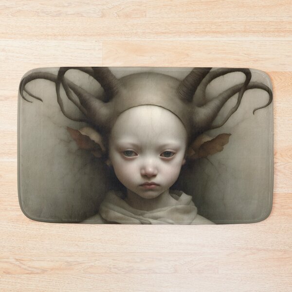 Item preview, Creepy Child with Monstrous Headdress designed and sold by Pixel Press Prints.