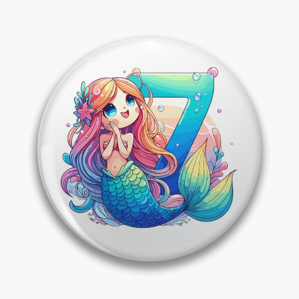 Item preview, 7 years mermaid cute birthday gift designed and sold by Pineapple-Tree.