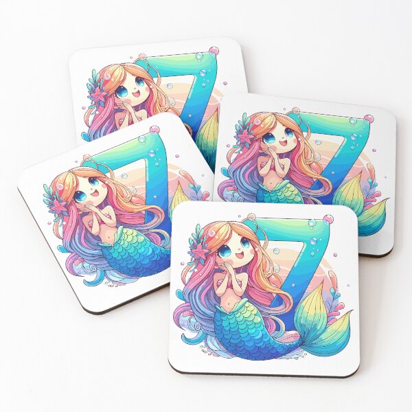 Item preview, 7 years mermaid cute birthday gift designed and sold by Pineapple-Tree.