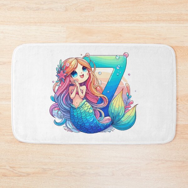 Item preview, 7 years mermaid cute birthday gift designed and sold by Pineapple-Tree.