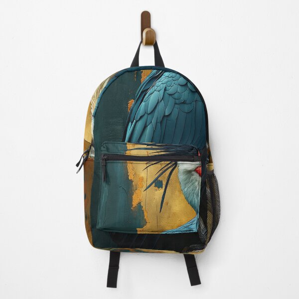 Item preview, Hornbill standing in turquoise water with a red sun designed and sold by Rockwpapart.