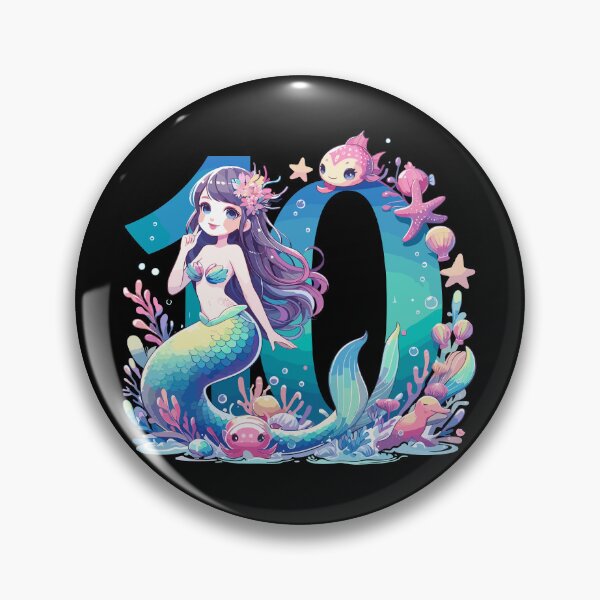 Item preview, 10 years mermaid cute birthday gift designed and sold by Pineapple-Tree.