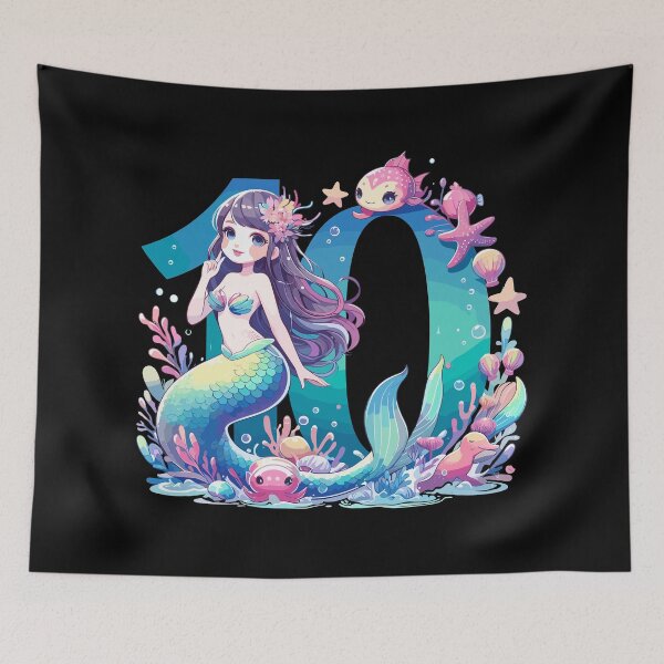 Item preview, 10 years mermaid cute birthday gift designed and sold by Pineapple-Tree.