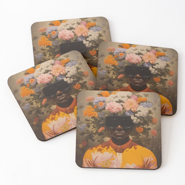 Item preview, No joke - Man with flowers boho modern unique art designed and sold by olivergraham.