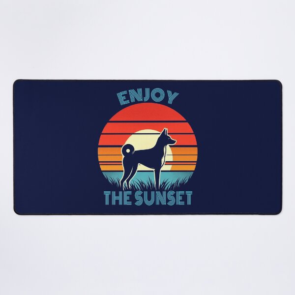 Item preview, Enjoy the Sunset - Retro - Basenji designed and sold by MugshotsAndMore.