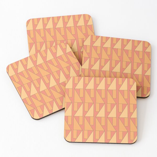 Item preview, Peach Rectangle Triangle Geometric Pattern designed and sold by Nisha Prabhu.