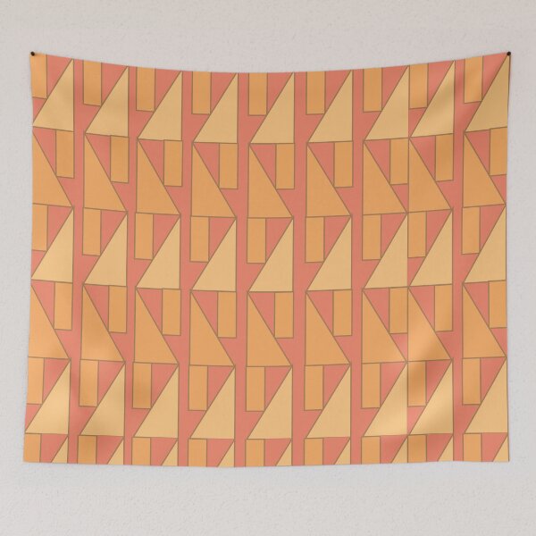 Item preview, Peach Rectangle Triangle Geometric Pattern designed and sold by Nisha Prabhu.