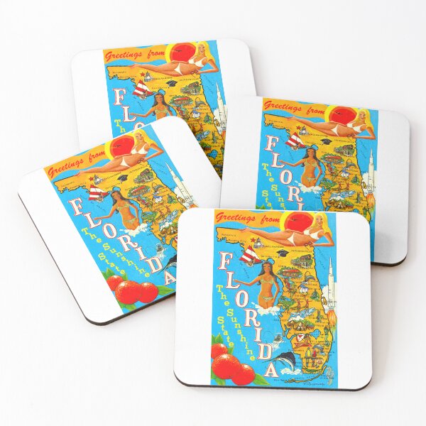 Item preview, Vintage Florida Map designed and sold by OCNau.