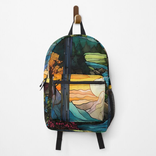 Item preview, Stained Glass Landscape Art designed and sold by FrostyFrisby.