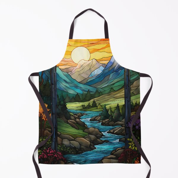 Item preview, Stained Glass Landscape Art designed and sold by FrostyFrisby.
