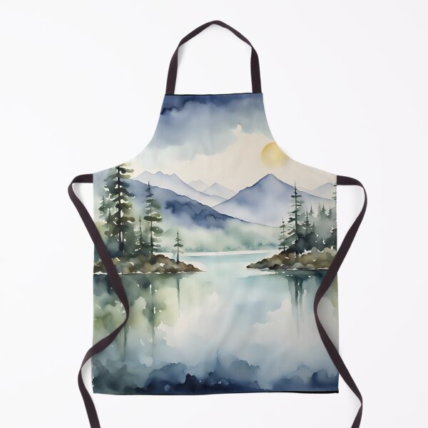Item preview, Mountain Lake Serenade: Misty Mornings - Watercolor Landscape designed and sold by 5lav.