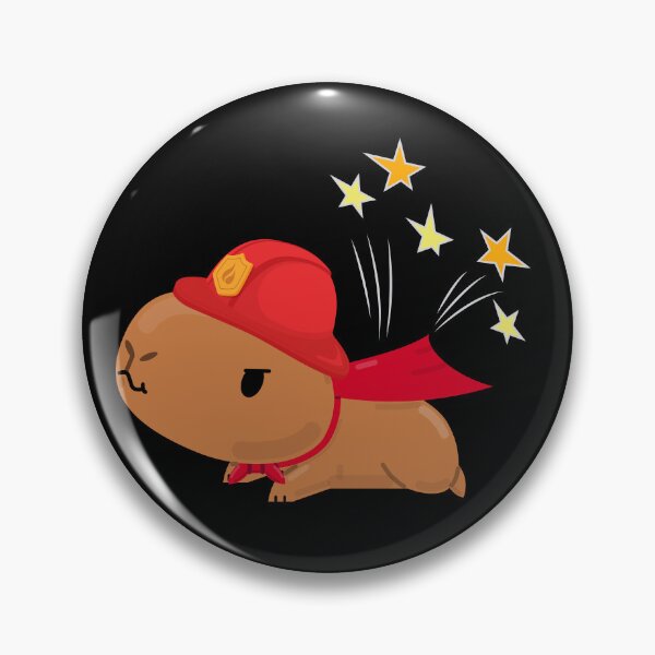Item preview, Capybara Firefighter designed and sold by EmiAndMike.