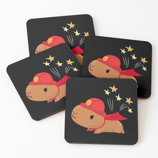Item preview, Capybara Firefighter designed and sold by EmiAndMike.