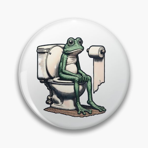 Item preview, Funny Frog Sat on the Toilet designed and sold by PeelZinc.