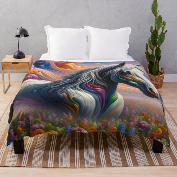 Item preview, Horse in a flower meadow designed and sold by Pferde-Fanshop.