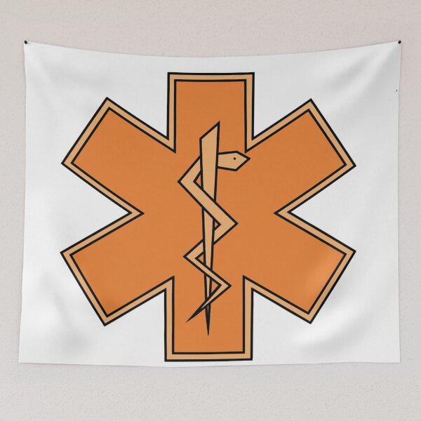 Item preview, Orange on Orange Star of Life designed and sold by Mothrrr.