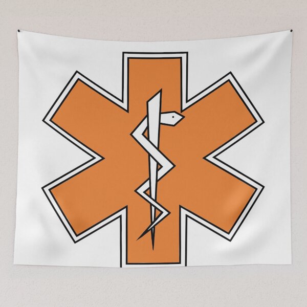 Item preview, White on Orange Star of Life designed and sold by Mothrrr.