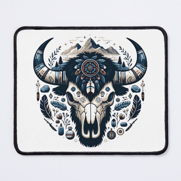 Item preview, Bison Skull Decorated designed and sold by Bomba Visual.