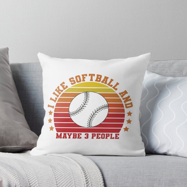 Item preview, I Like Softball and Maybe 3 People designed and sold by ThreadBeat.