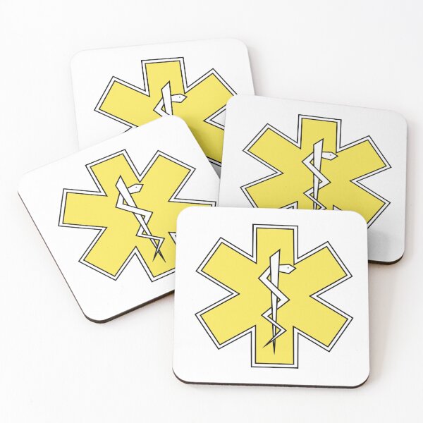 Item preview, White on Yellow Star of Life designed and sold by Mothrrr.
