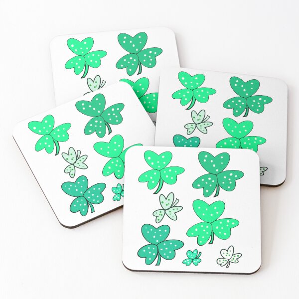 Item preview, Clover Shamrocks - green three leaf clovers shamrock. The best Irish gift ideas designed and sold by Artonmytee.