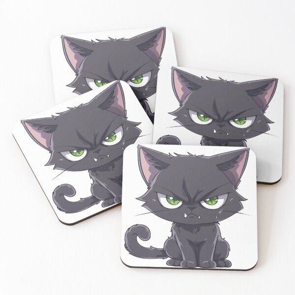 Item preview, Black Cat Looking angry but still cute! designed and sold by HipHop-.