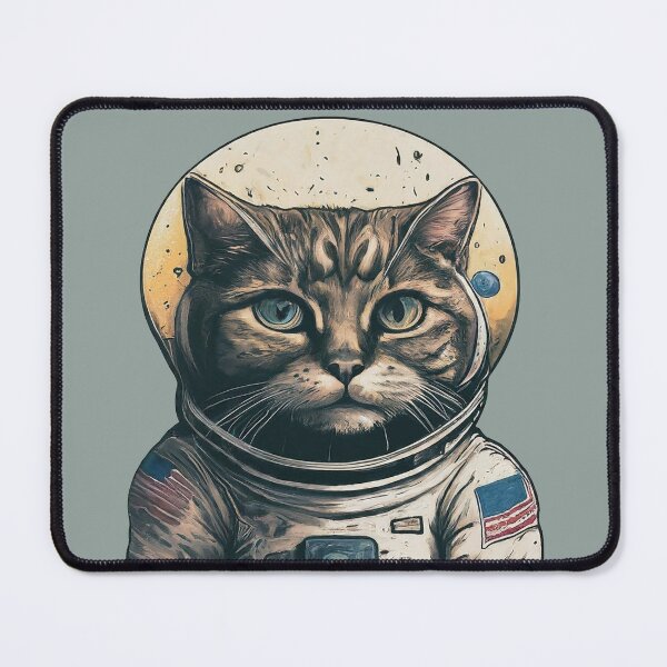 Item preview, Retro Space Cat designed and sold by Feline Rockstars.