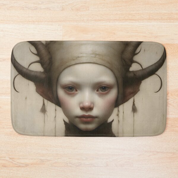 Item preview, Creepy Child with Monstrous Headdress designed and sold by Pixel Press Prints.
