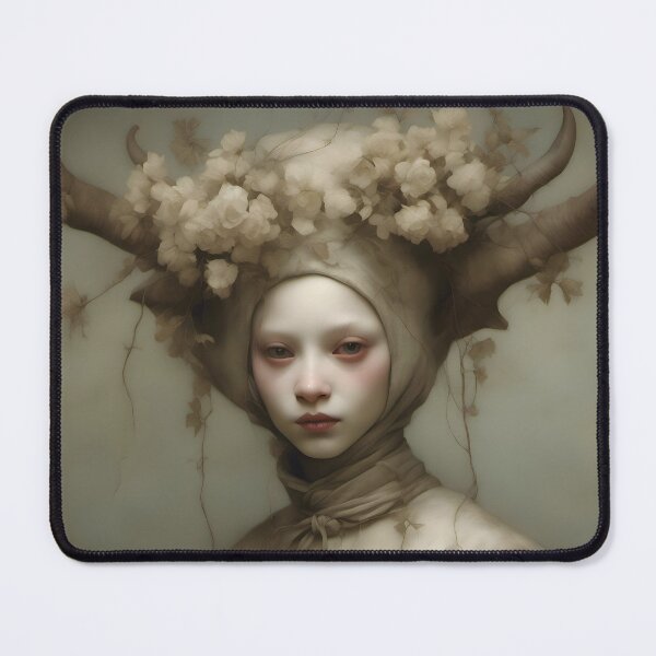 Item preview, Creepy Child with Monstrous Headdress designed and sold by Pixel Press Prints.