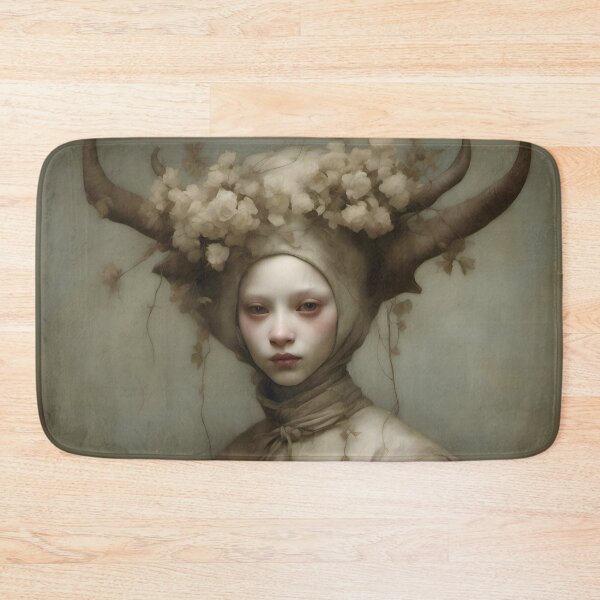 Item preview, Creepy Child with Monstrous Headdress designed and sold by Pixel Press Prints.