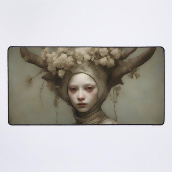 Item preview, Creepy Child with Monstrous Headdress designed and sold by Pixel Press Prints.
