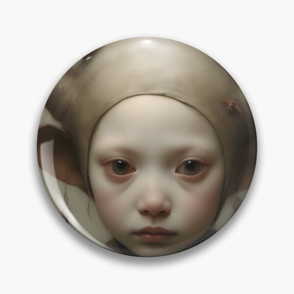 Item preview, Creepy Child with Monstrous Headdress designed and sold by Pixel Press Prints.