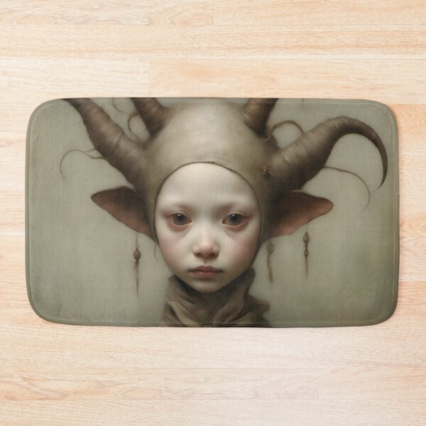 Item preview, Creepy Child with Monstrous Headdress designed and sold by Pixel Press Prints.