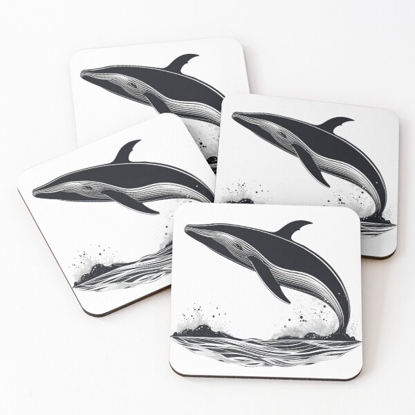 Item preview, A whale leaping out of the sea designed and sold by JangmiHorang.