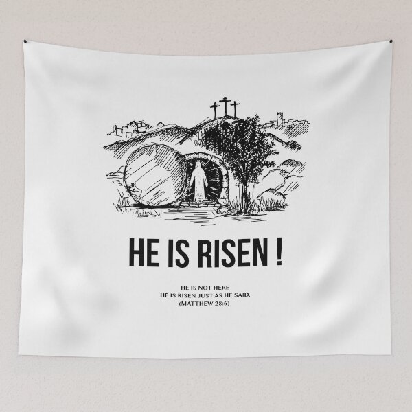 Item preview, He is Risen | Resurrection | Matthew 28:6 designed and sold by Short-Gospel.