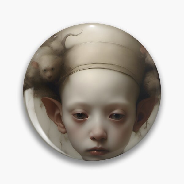 Item preview, Creepy Child with Monstrous Headdress designed and sold by Pixel Press Prints.