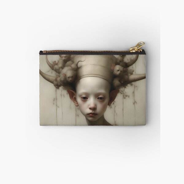 Item preview, Creepy Child with Monstrous Headdress designed and sold by Pixel Press Prints.
