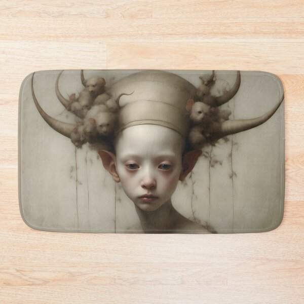 Item preview, Creepy Child with Monstrous Headdress designed and sold by Pixel Press Prints.