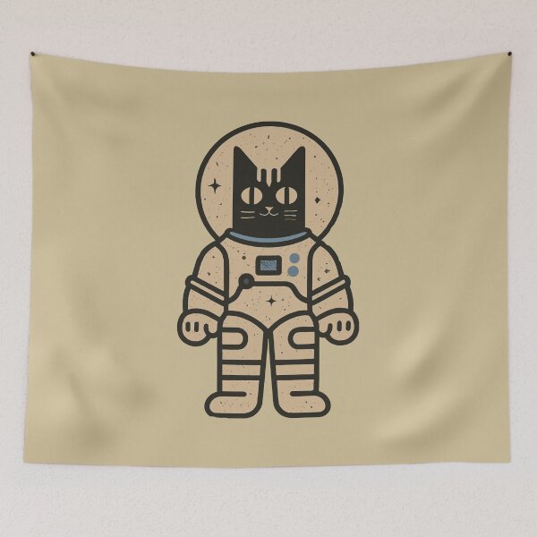 Item preview, Retro Cat in spacesuits  designed and sold by Feline Rockstars.