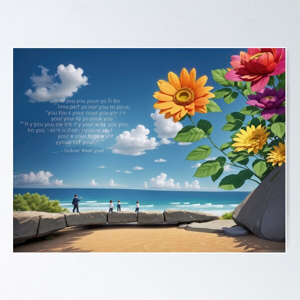 sunflower romantic background Poster